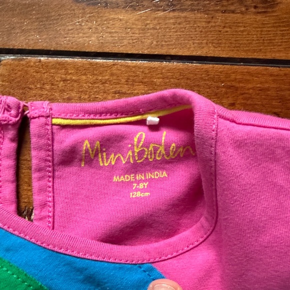 Mini Boden tulle Pink and Rainbow Kids Dress, size 7/8 - Picture 2 of 5